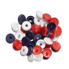 Набор кнопок "Color Snaps Mini" с имитацией стежка, диаметр 9мм, Prym, 393603