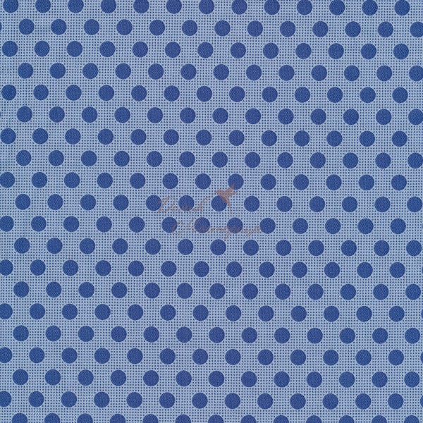 Tilda Medium dots Denim Blue